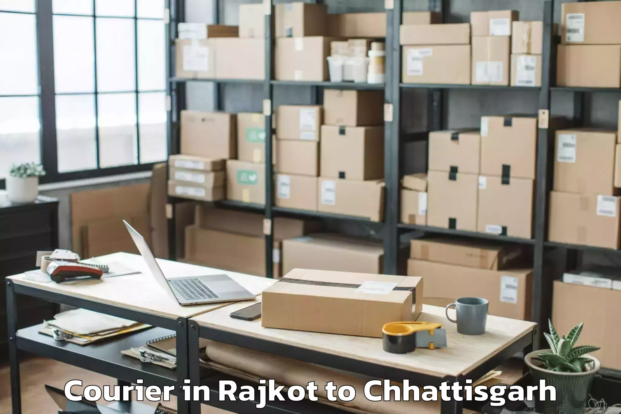 Get Rajkot to Chirmiri Courier